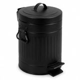 Merkloos / Sans marque Relaxdays Badkamer prullenbak - 3 liter - softclose - zwart
