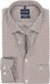 OLYMP Luxor modern fit overhemd - popeline - wit met blauw en bruin dessin - Strijkvrij - Boordmaat: 42 (EU maat: L)