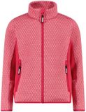 CMP Gehaakte technische fleecetrui meisje 10 jaar polyester roze/carminio