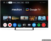 MEDION 4K Smart TV 125,7 cm (50 inch) - MD 850401 | Dolby Vision HDR, Prime Video, Disney+, compatibel met Google TV, PVR, Bluetooth