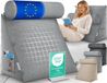 ELONEO coussin cale-nuque - Coussin de nuque et de dos pour s'asseoir droit au lit, lire ou sur le canapé, avec poche latérale et rouleau de nuque amovible, housse lavable