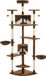 vidaXL Kattenkrabpaal met sisal krabpalen 203 cm bruin en wit