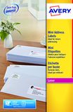 Avery L7654-100 etiketten, voor bladeren, 100 vellen, 45,7 x 25,4, wit, 40 stuks