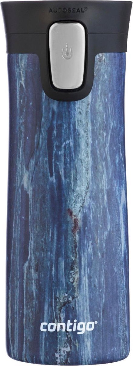 Contigo Pinnacle drinkfles - Blue slate wood - 420ml