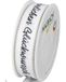 Halbach Seidenbänder Geschenklint "Herzlichen Glückwunsch" | breedte 25 mm lengte 18 m | cadeaulint verjaardag | lint voor verjaardagsdecoratie | kleur: wit/zwart