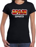 Bellatio Decorations Shoppartners Bv Zwart Spain fan t-shirt voor dames - M