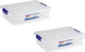 PLASTICFORTE Opbergbox met deksel - 4 stuks - 5 liter - Transparant - 26 x 40 x 8,5 cm