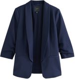 Next - Dames - Ruimvallende blazer met ruches aan de mouwen - Blauw