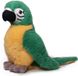 Inware Pluche papegaai knuffeldier geel/groen 20 cm