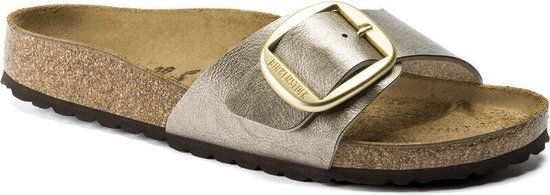 Birkenstock Madrid Graceful Taupe Slides - Women's - Size 42 - Narrow Fit