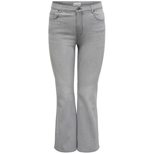 ONLY CARMAKOMA Carlush Mw Retro Flared Mgd Dnm flared jeans Plus Size - grijs