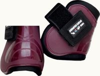 HKM Peesbeschermers & strijkkappen set Donkerrood/Zwart Cob/Full