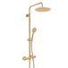Hudson Reed Ayanna Colonne de douche moderne à montage apparent, thermostatique avec pomme de douche ronde et douchette - Or satiné