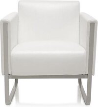 hjh office ARUBA 1-Zits - Lounge bank / sofa - Wit - Kunstleer - Design
