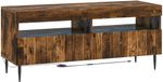vidaXL meuble TV LED ZWOLLE 100 x 35 x 43 cm chêne fumé