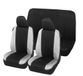 Auto Lupex Auto Accessori Autostoelhoezen compatibel met Seicento 600, Made in Italy, stof polykatoen, voor en achter (zwart - lichtgrijs)