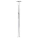 Wagner meubelpoot / tafelpoot / meubelvoet Classic Retro - Ø 30 x 500 mm, geïntegreerde schroefplaat 60 x 60 mm, binnendraad Ø 10 mm, verchroomd staal - 12155001