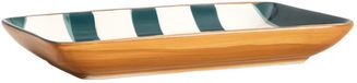 Homla TORRIT Green Stripes bord, 19 x 12 cm