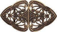Gouden Dirndl Sluiting Gesp Haak Metaal 70mm x 40mm Brug 25mm - Made in Germany - Goud - Kopen (1 Stuks)