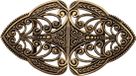 Gouden Dirndl Sluiting Gesp Haak Metaal 70mm x 40mm Brug 25mm - Made in Germany - Goud - Kopen (1 Stuks)