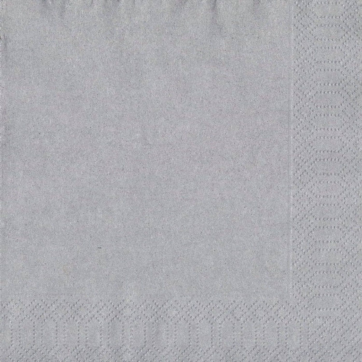 Duni Zilveren Servetten - 33 x 33 cm - 60 stuks