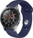 By Qubix - Geschikt voor Garmin Vivoactive 4 / 4L - Rubberen sportband - Donkerblauw - Smartwatch bandje 22mm