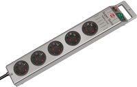 Brennenstuhl Super-Solid-Line stekkerdoos 5-voudig zilver 2,5m