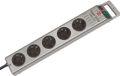 Brennenstuhl Super-Solid-Line stekkerdoos 5-voudig zilver 2,5m
