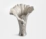 Floris Vase Floris B46 x T39 x H57 cm Aluminium Platin Opal Fait main