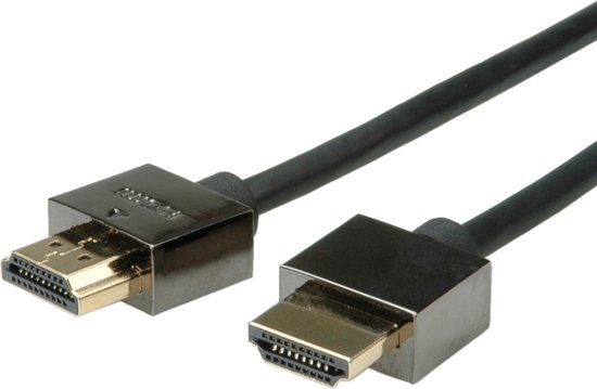 ROLINE Notebook HDMI High Speed kabel met Ethernet M/M, zwart, 1 m