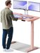 Desktronic HomeOne Bureau Zit-sta Électrique Réglable en Hauteur, 120x60 cm Rose/Rose, Moteur Double Silencieux, Hauteur 72-119cm
