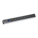 Bachmann BN0500 19 Inch 1HE 8xC19, Voeding 2,0m CEE7/7