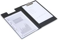 Rapesco klembord-map, DIN A4, PVC-folie generfd, zwart