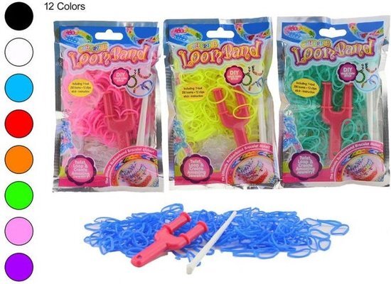 Johntoy Loom Knoop je eigen armband (200 ringen) met Y-tool assorti