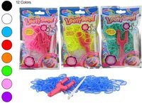Johntoy Loom Knoop je eigen armband (200 ringen) met Y-tool assorti - Diverse kleuren