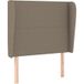 Tête de lit taupe 93x23x118/128 cm tissu
