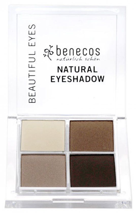 Benecos Vegan Oogschaduw Quattro - Coffee and Cream - Bruin
