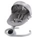 COIL Babywippe, Elektrische babystoel, Multifunctionele babystoel, 5 schommelstanden, Bluetooth, muziek, 5-punts veiligheidsgordel, Tuya-app, grijs/zilver