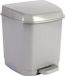 Hega Hogar Pedaalemmer - grijs - 7 Liter - 26 cm - Kunststof
