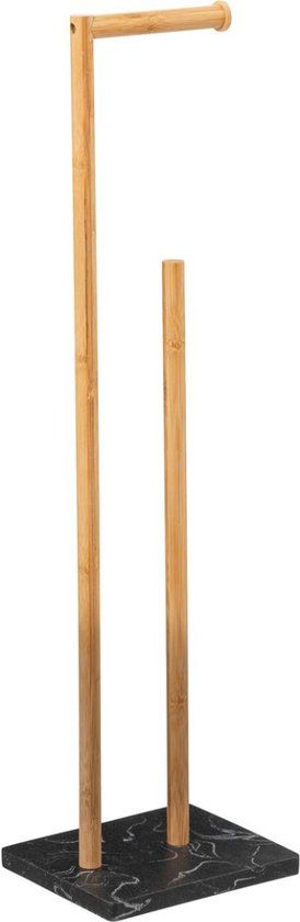 5Five Léa Toiletrolhouder met reservehouder 22x18x78cm - Zwart