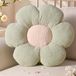 Unyqoos® Coussin décoratif en peluche en forme de fleur 50 cm vert