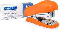 Merkloos Rapesco 1410 Bug Mini nietmachine en 1000 nietjes type 26/6 mm, oranje