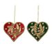 Mica Decorations Ornament hart rood groen