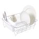 Sweet Home Collection 2-delige metalen afdruiprekset met bestekhouder, wit