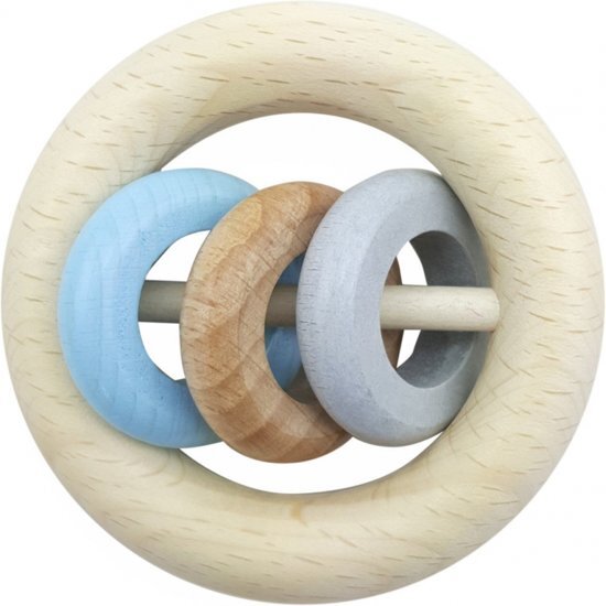 HESS Rammelaar met 3 ringen (naturel/blauw)