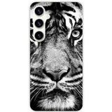 Samsung Galaxy S23 FE Tigre blanc et noir Bedrukt siliconen hoesje