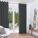 Beautissu Amelie TO - Set van 2 Isolerende Gordijnen met Ringen - Thermische Gordijnen Kant en Klaar Verduisterend 140x245cm Antraciet
