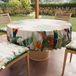 PETTI Artigiani Italiani - Vlekafstotend rond tafelkleed van microvezel (diameter 140 cm), keukentafelkleed voor ronde tafel, motief papegaaien, 100% Made in Italy