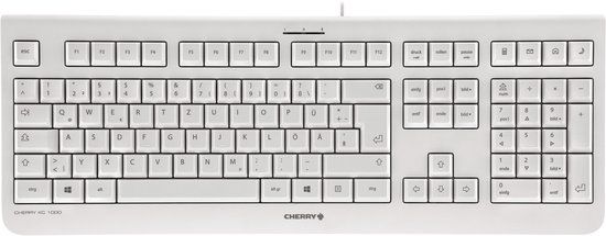 Cherry KC 1000 Toetsenbord USB QWERTY Scandinavisch Grijs