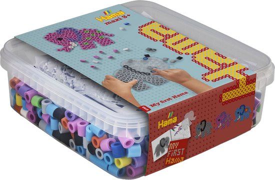 Hama 8753 Doos met 600 Maxi-kralen en prikplaten